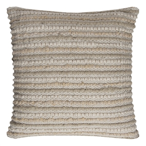 Rizzy Home Stripe 20&quot x 20&quot Linen/Cotton Pillow Cover Beige/Natural
