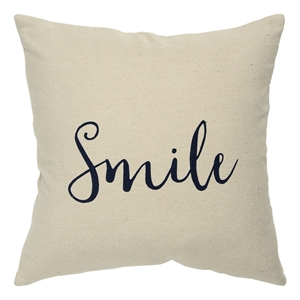 Rizzy Home Sentiment 20&quot x 20&quot Cotton Canvas Pillow Cover in Natural