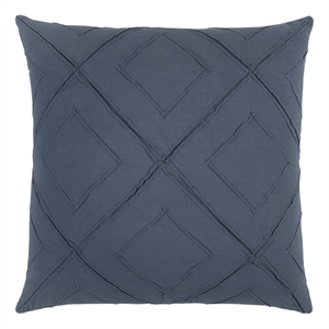 Rizzy Home Geometric 20&quot x 20&quot Cotton/Flax Pillow Cover in Indigo