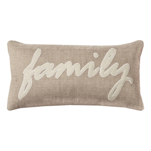 Rizzy Home 11&quot x 21&quot Down Filled Pillow with Jute/Cotton Cover-Dark Natural