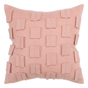 Donny Osmond Stripe 20&quot x 20&quot Wool Felt Pillow Cover in Blush