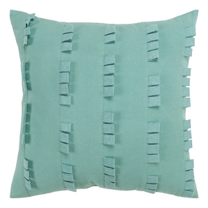 Donny Osmond Stripe 20&quot x 20&quot Cotton Canvas Pillow Cover in Aqua