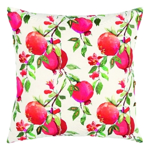 Rizzy Home 20&quot Botanical Pomegranate Down Filled Pillow - Multi-Color