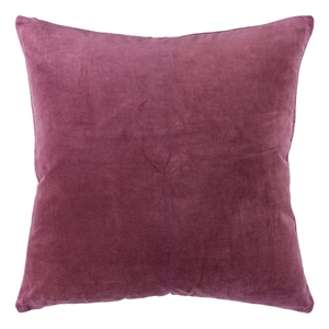 Rizzy Home 22&quot x 22&quot Down Filled Pillow with Cotton Canvas Cover-Berry