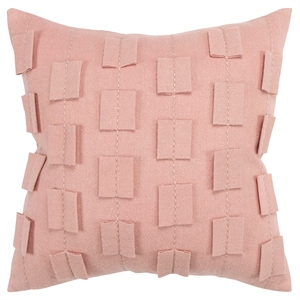 Donny Osmond Stripe 20&quot x 20&quot Poly Filled Pillow with Wool Felt Cover-Blush