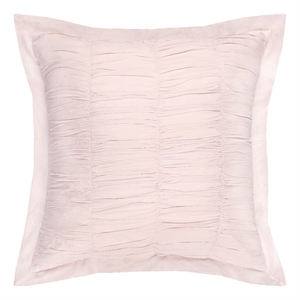 Rizzy Home 26&quot x 26&quot Cotton Voile Poly Filled Euro in Soft Pink