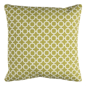 Rizzy Home Lattice Pattern 22&quot x 22&quot Indoor/Outdoor Polyester Pillow-Green