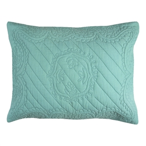 Rizzy Home Moroccan Fling 20&quot x 36&quot Cotton Voile King Sham in Aqua