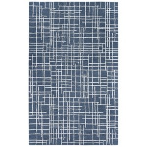 Alora Decor Classic 8'9&quot x 11'9&quot Geometric Blue/Blue Hand Tufted Area Rug