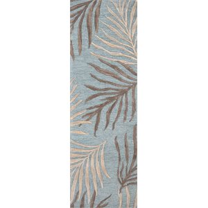 Alora Decor Cedar Key 2'6&quot x 8' Coastal Seafoam /Gray/Rust/Blue Area Rug