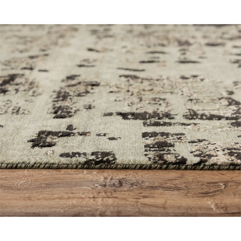 Alora Decor Alure 5' x 8' Abstract Green/Brown/Beige Hybrid Area Rug