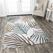 Alora Decor Cedar Key 5' x 8' Coastal Cream/Gray/Rust/Blue Hand-Tufted Area Rug