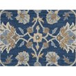 Alora Decor Crypt 8' Round Border Blue/Ivory Hand-Tufted Area Rug