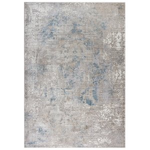 Alora Decor Annex 8'9&quot x 11'9&quot Beige/Gray/Beige/Blue Power Loomed Area Rug