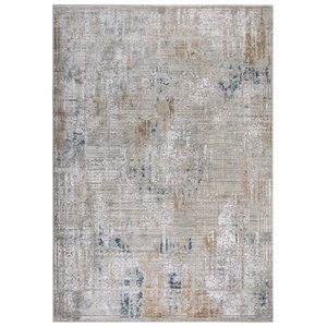 Alora Decor Annex 8'9&quot x 11'9&quot Beige/Gray/Beige/Blue Power Loomed Area Rug