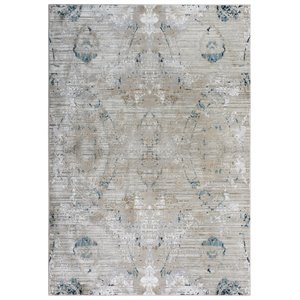 Alora Decor Annex 8'9&quot x 11'9&quot Gray/Beige/Beige/Blue Power Loomed Area Rug