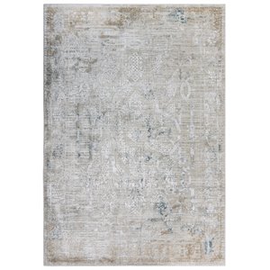 Alora Decor Annex 7'9&quot x 9'9&quot Gray/Cream/Beige/Blue Power Loomed Area Rug