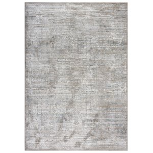 Alora Decor Annex 5' x 7'6&quot Abstract Beige/Gray/Grey Power Loomed Area Rug