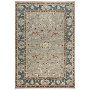 Alora Decor Abby 10' x 14' Lt. Blue/Brown/Beige/Blue Hand Knotted Area Rug