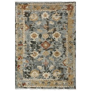 Alora Decor Abby 8' x 10' Traditional Dk. Gray/Brown/Gray Hand Knotted Area Rug