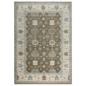 Alora Decor Abby 8' x 10' Traditional Brown/Blue/Brown Hand Knotted Area Rug