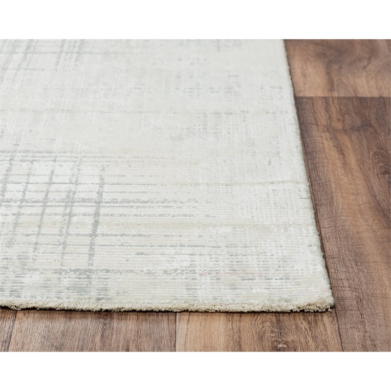 Alora Decor Aurora 9' x 12' Abstract Beige/Gray/Beige/Gray Hybrid Area Rug