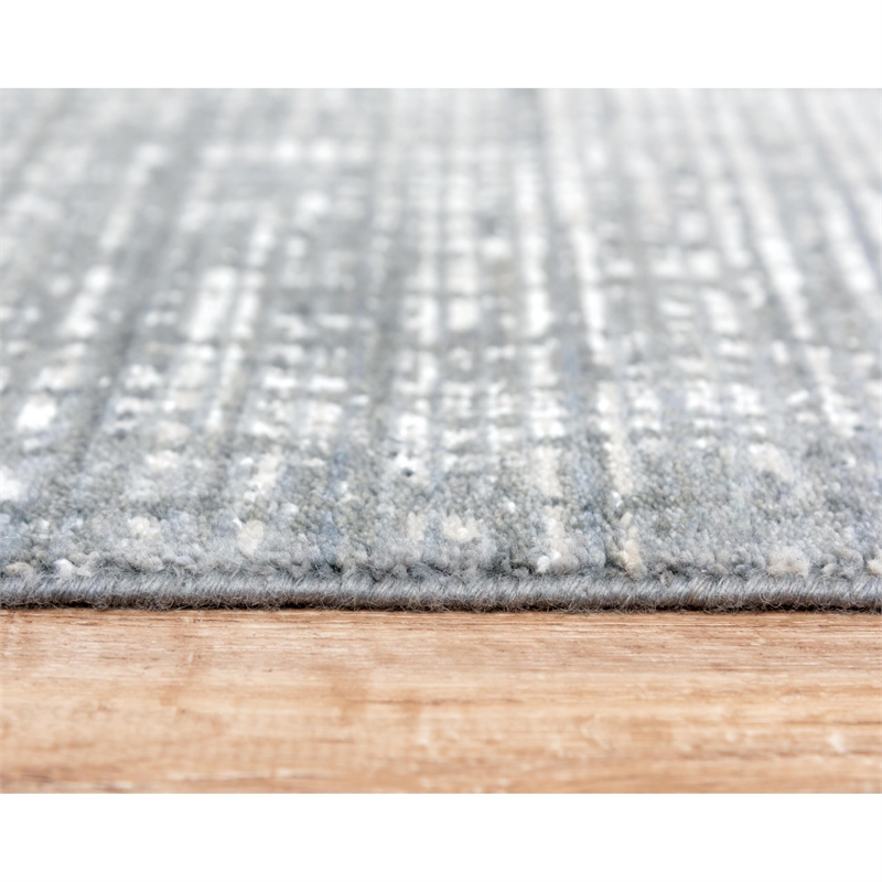 Alora Decor Aurora 9' x 12' Abstract Gray/Beige Hybrid Area Rug