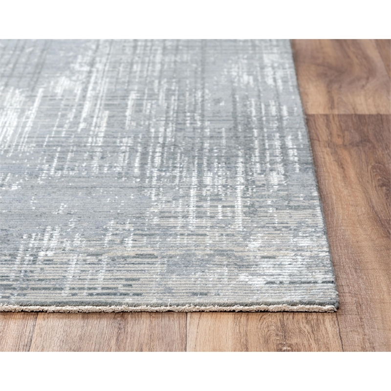 Alora Decor Aurora 9' x 12' Abstract Gray/Beige Hybrid Area Rug