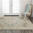 Alora Decor Abby 10' x 14' Traditional Gray/Blue/Brown Hand Knotted Area Rug