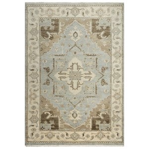 Alora Decor Abby 8' x 10' Traditional Gray/Blue/Brown Hand Knotted Area Rug