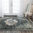 Alora Decor Abby 9' x 12' Traditional Blue/Blue Hand Knotted Area Rug