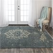 Alora Decor Abby 9' x 12' Traditional Blue/Blue Hand Knotted Area Rug