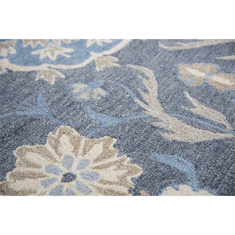 Alora Decor Cascade 8' x 10' Floral Dk Gray/Blue Gray/Tan/Coco/Gray Area Rug