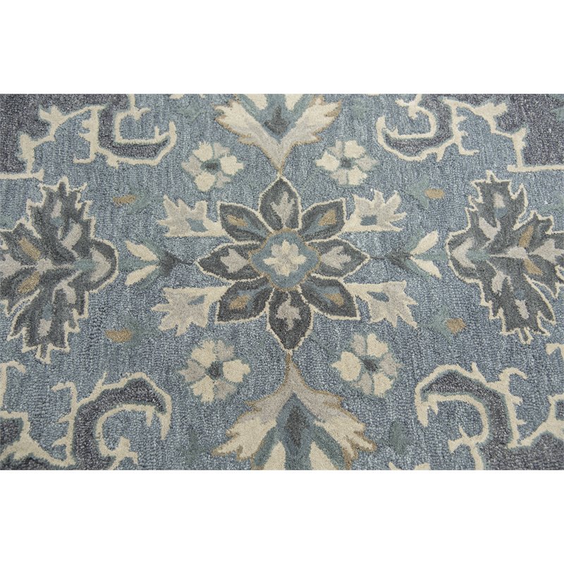 Alora Decor Cascade 5' x 8' Medallion Dk Gray/Blue Gray/Natural/Ivory Area Rug