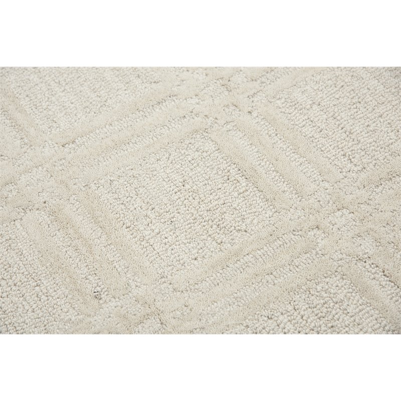 Alora Decor Emerson 8' x 10' Squares Beige/Gray/Rust/Blue Hand-Tufted Area Rug