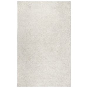 Alora Decor Emerson 5' x 8' Damask Beige/Gray/Rust/Blue Hand-Tufted Area Rug