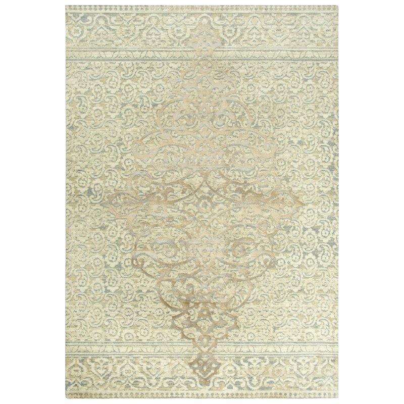 Alora Decor Essential 5' x 8' Medallion/Scroll Beige/Ivory Hybrid Area Rug