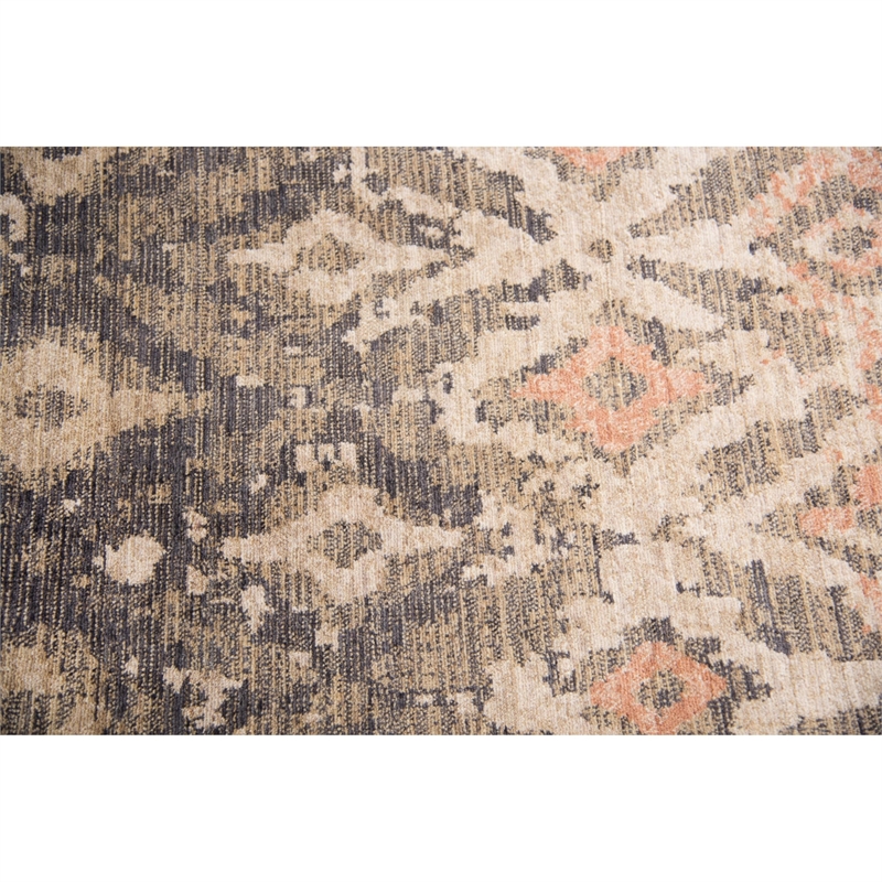 Alora Decor Euphoria 9' x 12' iKat/Geometric Brown/Gray/Rust/Blue Hybrid Rug