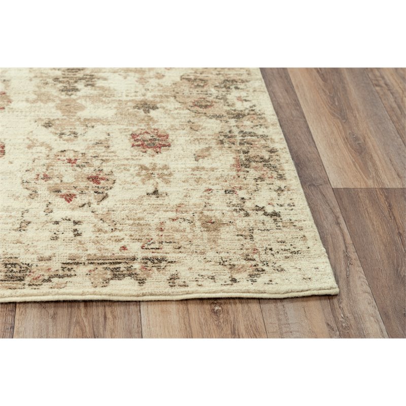 Alora Decor Euphoria 5' x 8' Medallion Distress Beige/Brown/Rust Hybrid Area Rug