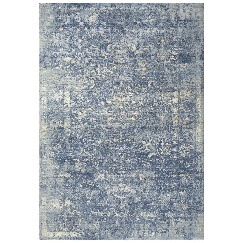 Alora Decor Essential 9' x 12' Classic/Modeled Blue/Ivory Hybrid Area Rug