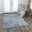Alora Decor Essential 5' x 8' Classic/Modeled Blue/Ivory Hybrid Area Rug