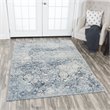 Alora Decor Euphoria 3' x 5' Damask Lt. Blue/Gray/Rust/Blue Hybrid Area Rug
