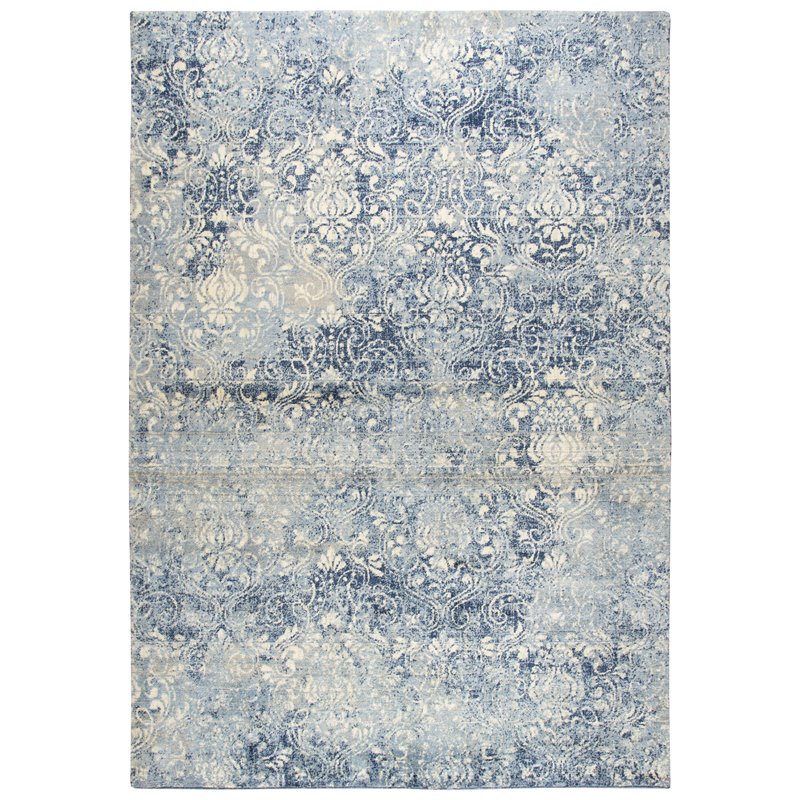 Alora Decor Euphoria 5' x 8' Damask Lt. Blue/Gray/Rust/Blue Hybrid Area Rug