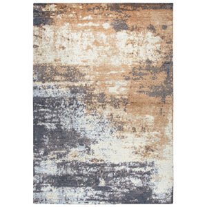 Alora Decor Euphoria 9' x 12' Abstract Gray/Gray/Rust/Blue Hybrid Area Rug