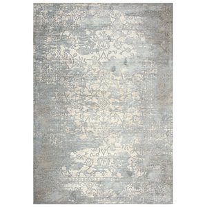 Alora Decor Glamour 7'10&quotx9'10&quot Vine/Scroll Gray/Cream/Gray/Rust Area Rug