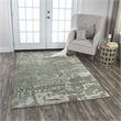 Alora Decor Euphoria 5' x 8' Abstract Gray/Gray/Rust/Blue Hybrid Area Rug
