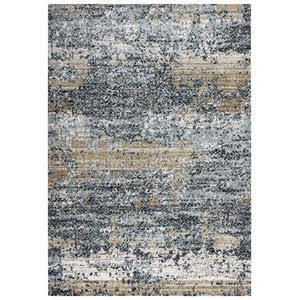 Alora Decor Elect 5'2&quot x 7'9&quot Lt. Gray/Blue/Brown Power-Loomed/Hybrid Area Rug