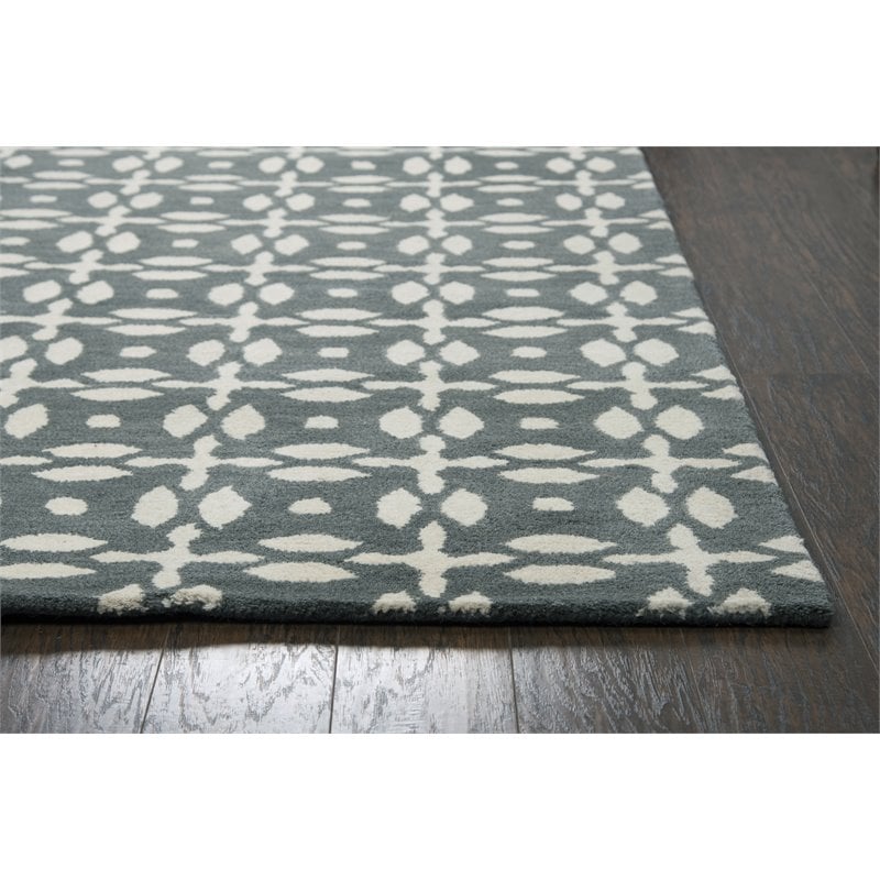 Alora Decor Holland 5' x 8' Print Grey/Beige Hand-Tufted Area Rug