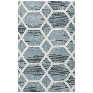 Alora Decor Honey 5'x7'6&quot Geometric Gray/Ivory Hand-Tufted Area Rug