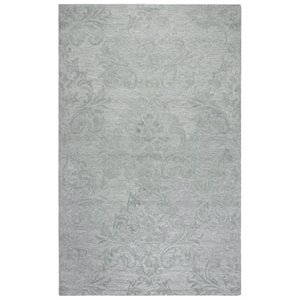 Alora Decor Emerson 5' x 8' Damask Grey/Gray/Rust/Blue Hand-Tufted Area Rug